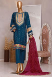 3 Piece Unstitched Luxury Embroidered Suit