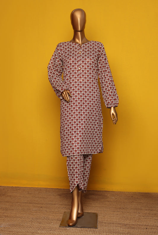 2 Piece Stitched Khaddar Printed Suit