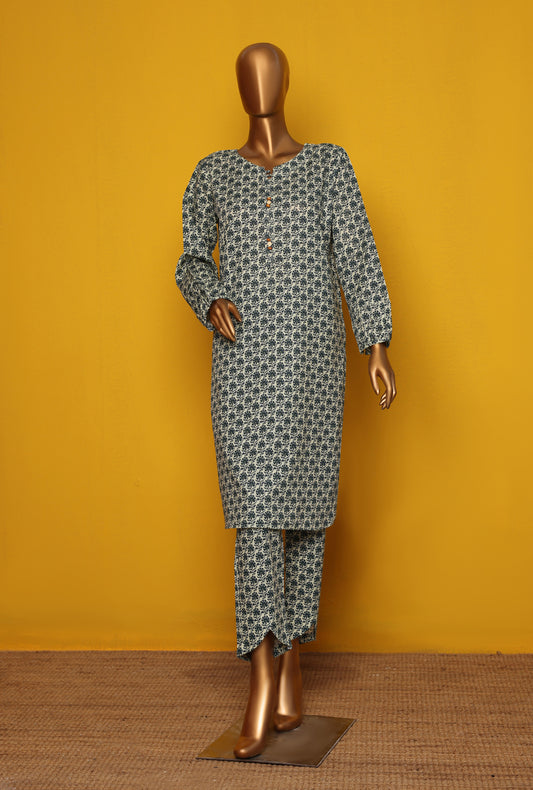 2 Piece Stitched Khaddar Printed Suit