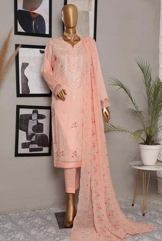3 Piece Unstitched Jacquard Embroidered Suit