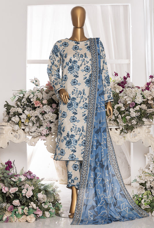Mid Summer by HZ Textiles Printed Cambric Suit Unstitched 3 Piece MSC-204-A - Summer Collection