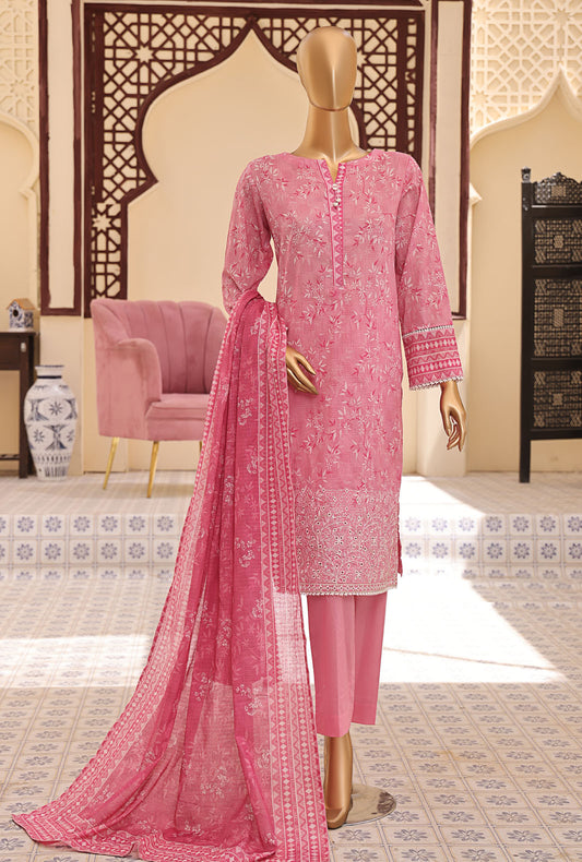 Mehak by HZ Textiles Embroidered Lawn Suit Unstitched 3 Piece MEC-507 - Summer Collection