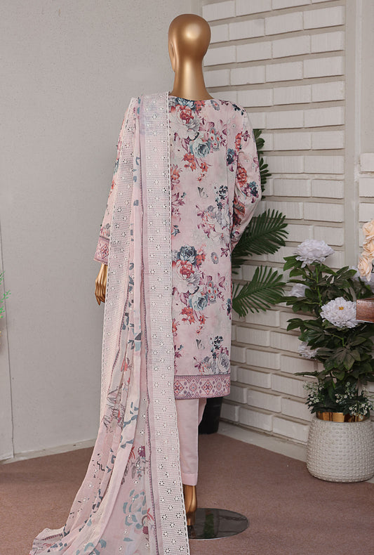 Premium Lawnkari by HZ Textiles Embroidered Lawn Suit Unstitched 3 Piece PLK-1028 - Summer Collection