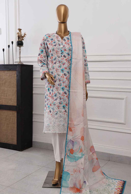 Anmol by HZ Textiles Embroidered Lawn Suit Unstitched 3 Piece ACE-1072 - Summer Collection