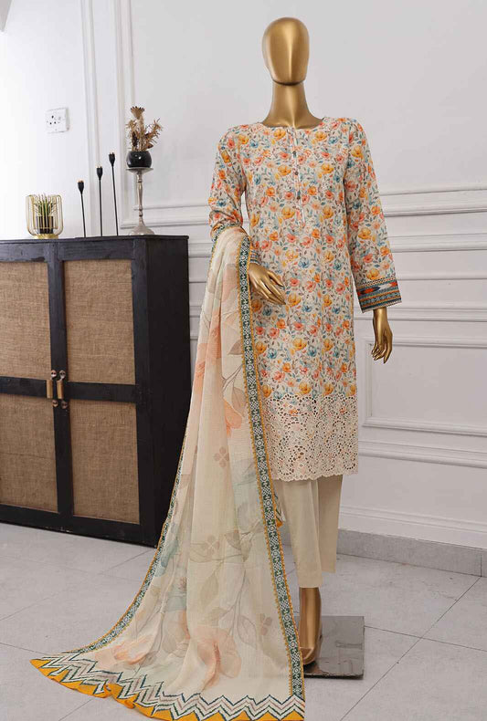 Anmol by HZ Textiles Embroidered Lawn Suit Unstitched 3 Piece ACE-1073 - Summer Collection