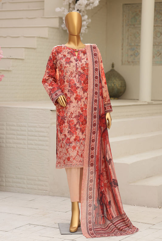 Asasa by HZ Textiles Digital Printed Lawn Suit Unstitched 3 Piece AEC - 1006