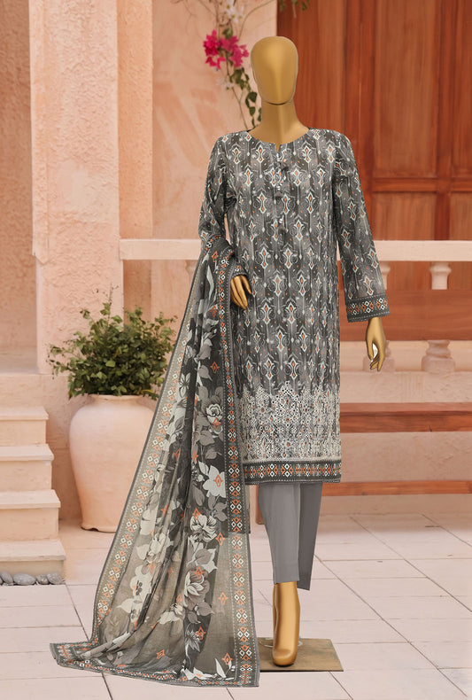 Asasa by HZ Textiles Digital Printed Lawn Suit Unstitched 3 Piece AEC - 1293