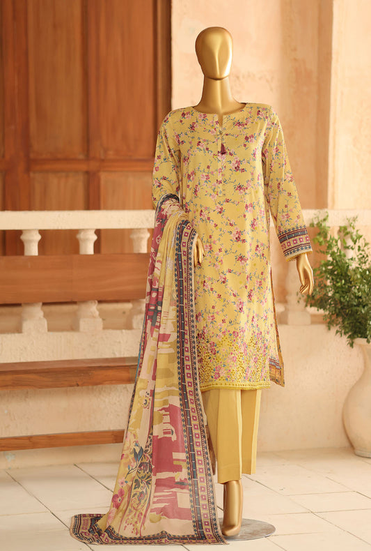 Asasa by HZ Textiles Digital Printed Lawn Suit Unstitched 3 Piece AEC - 1298