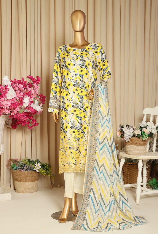 Anmol by HZ Textiles Embroidered Linen Suit Unstitched 3 Piece ALS-1334 - Winter Collection