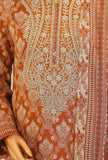 Daily Wear by HZ Textiles Embroidered Lawn Suit Unstitched 3 Piece Amber Rust-3308 Vol-02