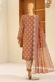 Daily Wear by HZ Textiles Embroidered Lawn Suit Unstitched 3 Piece Amber Rust-3308 Vol-02