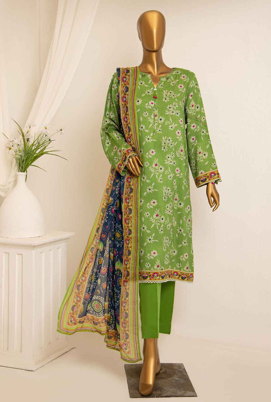 3 Piece Unstitched -Bana Dora Digital Printed Viscose Suit - AVP-1104
