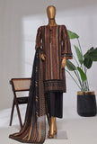 Damask by HZ Textiles Printed Jacquard Suit Stitched 3 Piece DJP-3P-036 Multi Rust