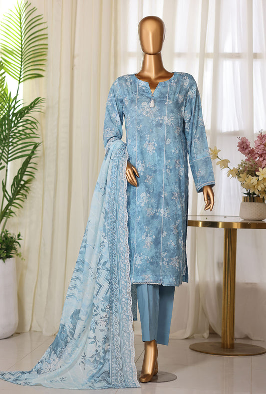 Dhagakari by HZ Textiles Embroidered Lawn Suit Unstitched 3 Piece DEC - 1074 Vol-03