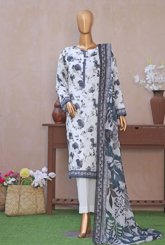 Dhagakari by HZ Textiles Embroidered Lawn Suit Unstitched 3 Piece DEC - 3124