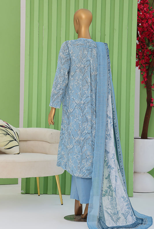 Dhagakari by HZ Textiles Embroidered Cotton Suit Unstitched 3 Piece DEC-102 - Winter Collection