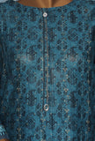 Damask by HZ Textiles Printed Jacquard Suit Stitched 3 Piece DJP-3P-034 Turquoise