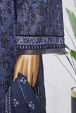 Damask by HZ Textiles Printed Jacquard Suit Stitched 3 Piece DJP-3P-035 Ink Blue