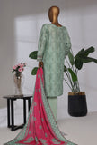 Damask by HZ Textiles Printed Jacquard Suit Stitched 3 Piece DJP-3P-037 Pastel Green