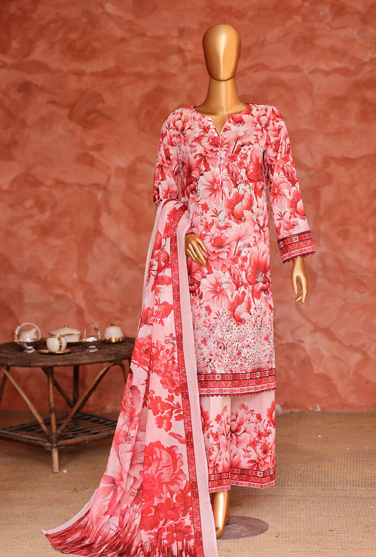 Elegant by HZ Textiles Embroidered Lawn Suit Unstitched 3 Piece EC-1055 Vol-02
