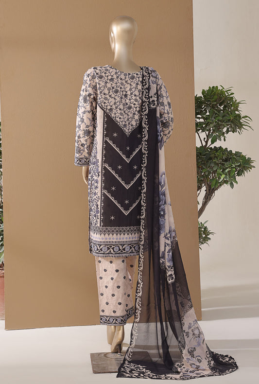 Intermix by HZ Textiles Printed Cambric Suit Stitched 3 Piece ELP-3P-534 Morocco Art