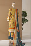 Intermix by HZ Textiles Printed Cambric Suit Stitched 3 Piece ELP-3P-536 Mustard Green
