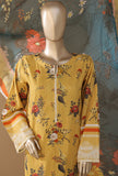 Intermix by HZ Textiles Printed Cambric Suit Stitched 3 Piece ELP-3P-536 Mustard Green