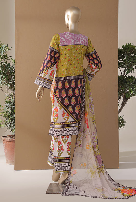 Intermix by HZ Textiles Printed Cambric Suit Stitched 3 Piece ELP-3P-537 Art Breakout