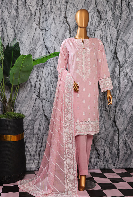 Exclusive Mid Summer by HZ Textiles Embroidered Cotton Suit Unstitched 3 Piece EMC-28 - Vol - 02