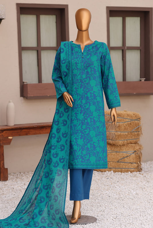 Everyday Prints by HZ Textiles Digital Printed Lawn Suit Unstitched 3 Piece EP - 3320