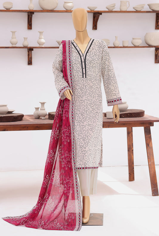 Everyday Prints by HZ Textiles Digital Printed Lawn Suit Unstitched 3 Piece EP - 3326