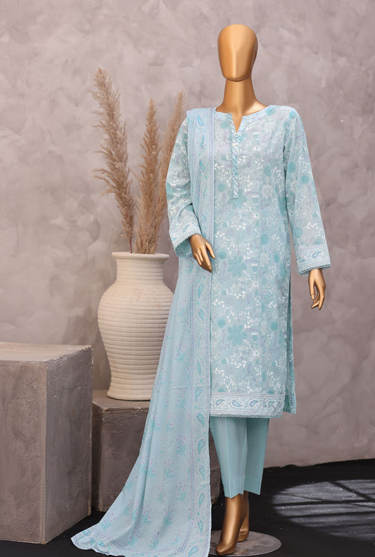Exclusive by HZ Textiles Printed Lawn Suit Unstitched 3 Piece EPC - 7062