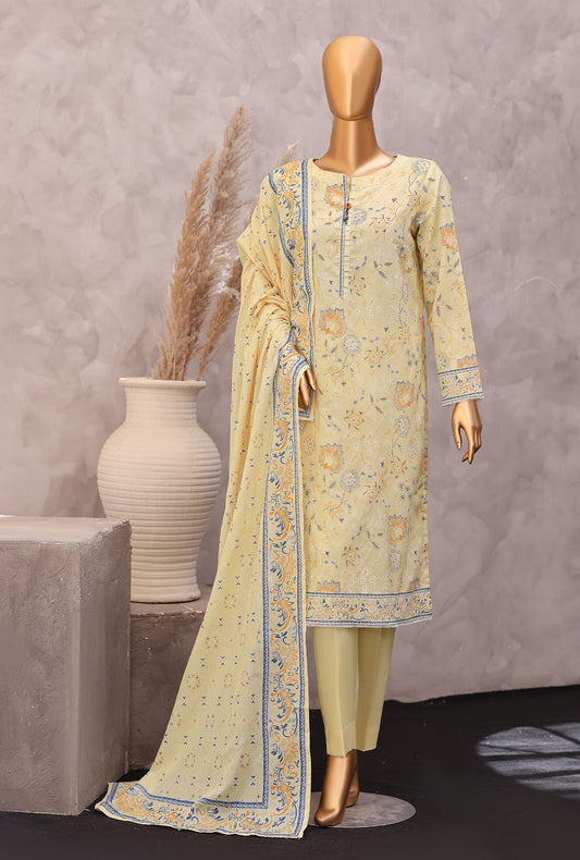 Exclusive by HZ Textiles Printed Lawn Suit Unstitched 3 Piece EPC - 7064