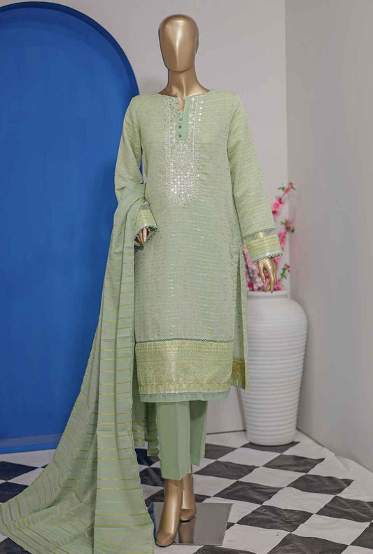 3 Piece Unstitched -Festive Jacquard Embroidered Lawn Suit - FJE-04