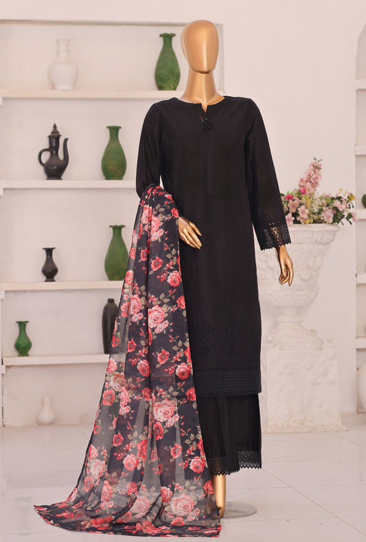 Floral Vibes by HZ Textiles Embroidered Lawn Suit Unstitched 3 Piece FVE - 03