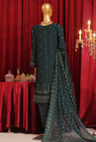 3 Piece Stitched Fasaane Chiffon HZK-187 Green Vol-07