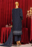 3 Piece Stitched Fasaane Chiffon HZK-188 Blue Vol-07