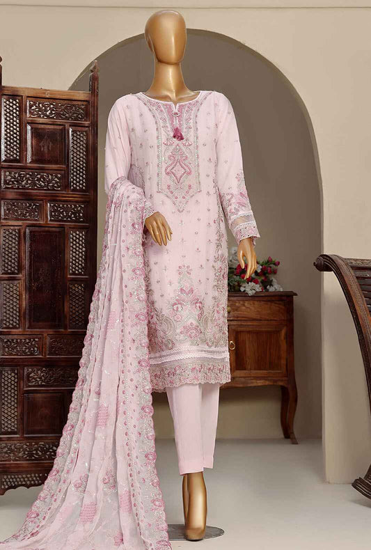 3 Piece Stitched Fasaane HZK-168 Lilac Vol-04