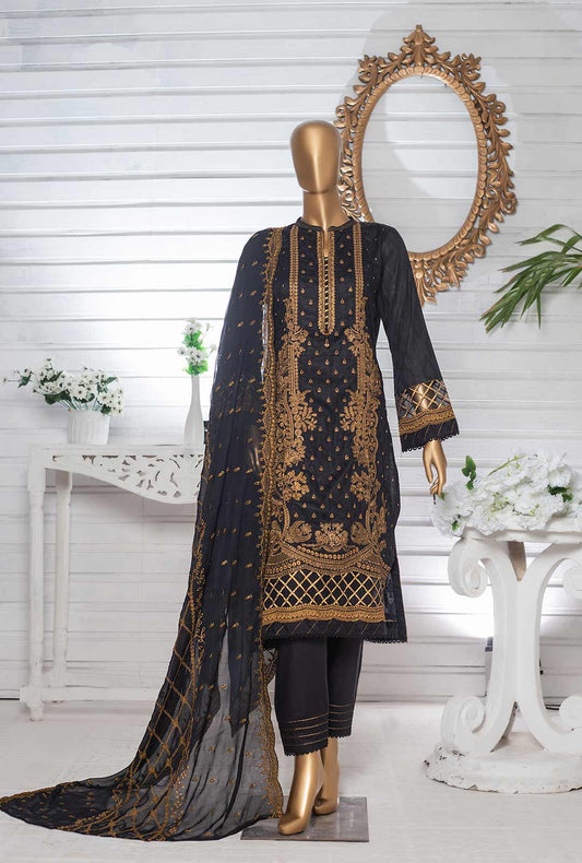 3 Piece Unstitched Jacquard Suit