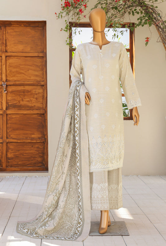 Khaddar by HZ Textiles Embroidered Khaddar Suit Unstitched 3 Piece - KCP - 06