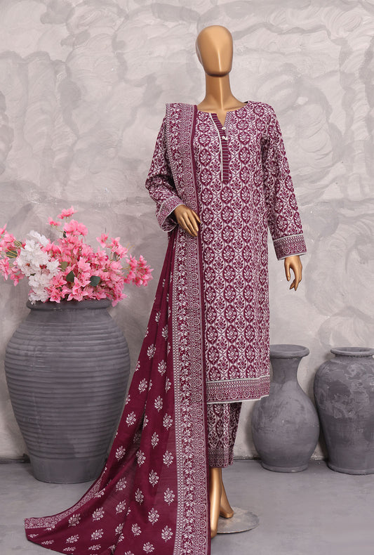 Khaddar Co Ords by HZ Textiles Embroidered Khaddar Suit Unstitched 3 Piece KCP - 3064