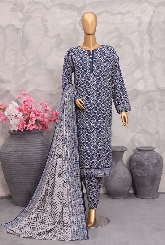 Khaddar Co Ords by HZ Textiles Embroidered Khaddar Suit Unstitched 3 Piece KCP - 3065