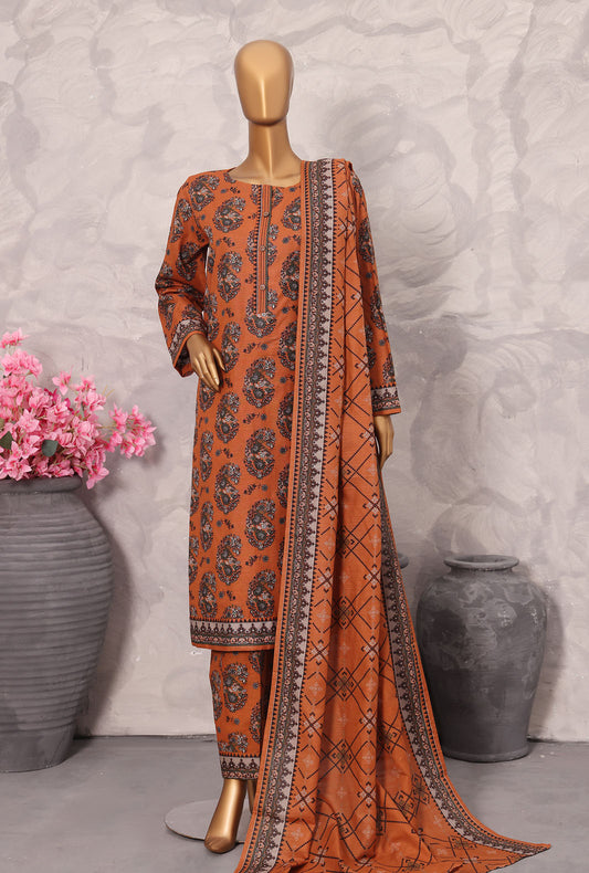 Khaddar Co Ords by HZ Textiles Embroidered Khaddar Suit Unstitched 3 Piece KCP - 3067