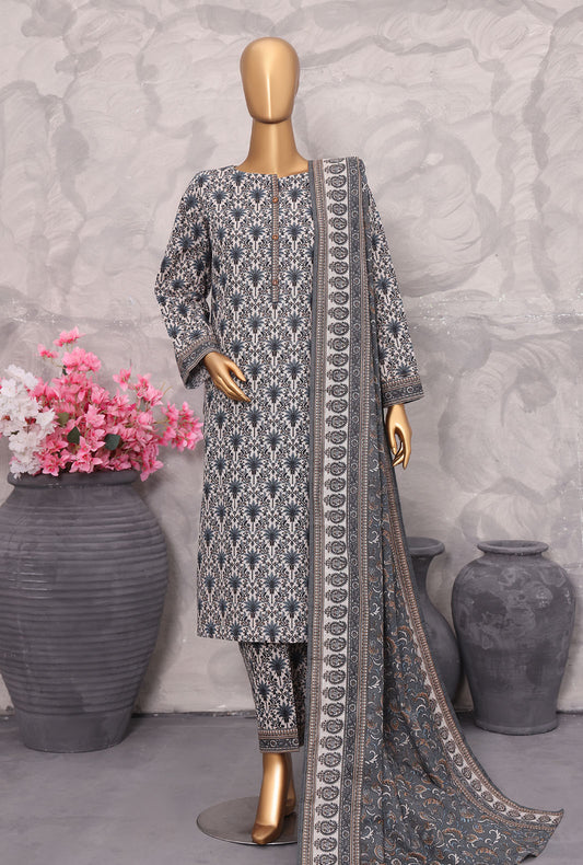 Khaddar Co Ords by HZ Textiles Embroidered Khaddar Suit Unstitched 3 Piece KCP - 3069