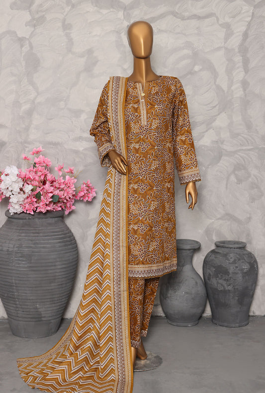 Khaddar Co Ords by HZ Textiles Embroidered Khaddar Suit Unstitched 3 Piece KCP - 3070