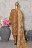 Khaddar Co Ords by HZ Textiles Embroidered Khaddar Suit Unstitched 3 Piece KCP - 3070