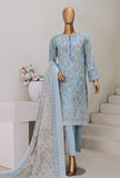 Khaddar Chikankari by HZ Textiles Embroidered Khaddar Suit Unstitched 3 Piece - KEC-102 - Winter Collection