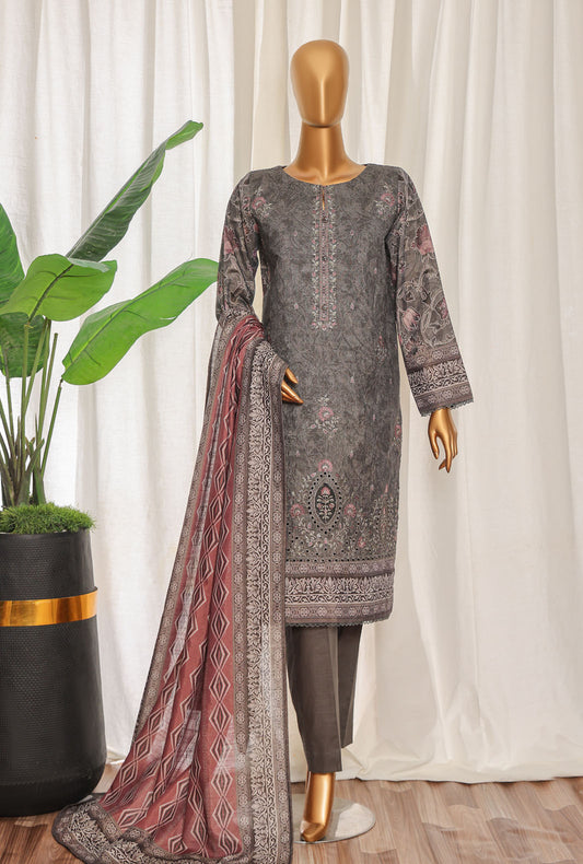 Premium Khaddar by HZ Textiles Embroidered Khaddar Suit Unstitched 3 Piece - KPE - 3037