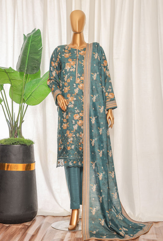 Premium Khaddar by HZ Textiles Embroidered Khaddar Suit Unstitched 3 Piece - KPE - 3081