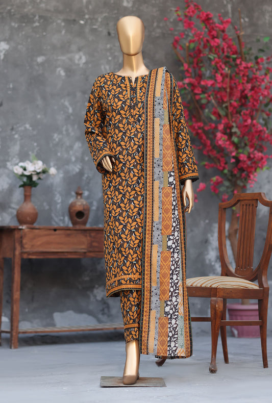 Khaddar Separates by HZ Textiles Printed Khaddar Suit Unstitched 3 Piece KSP - 3427